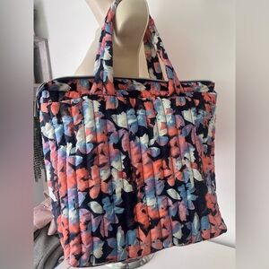 Floral Quilted Tote Bag